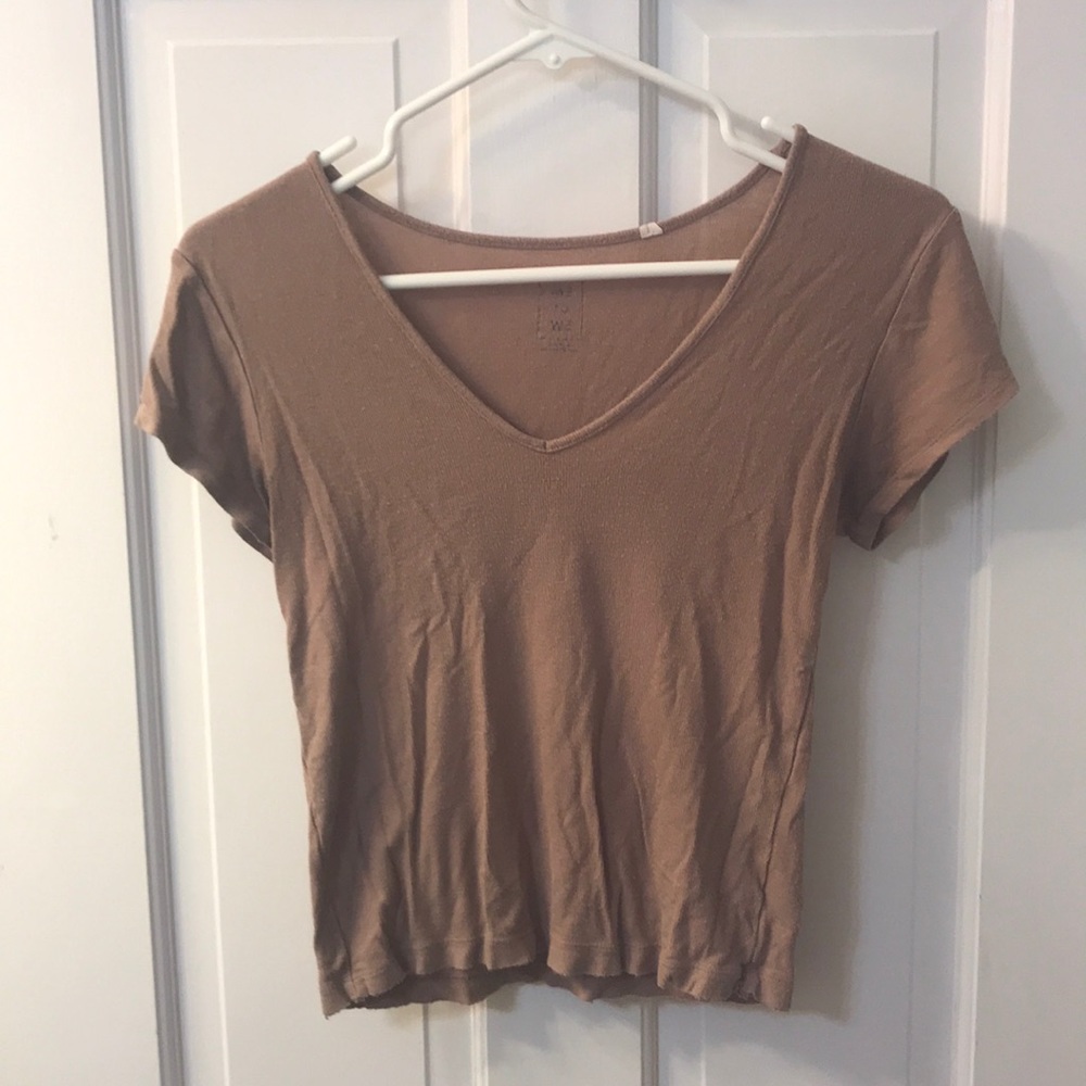 Me to We ribbed short sleeve top